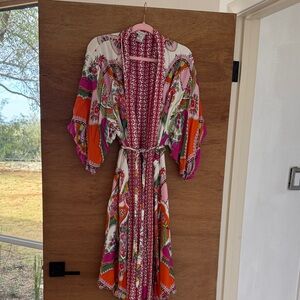 Rachel Zoe Colorful Floral Kimono Robe